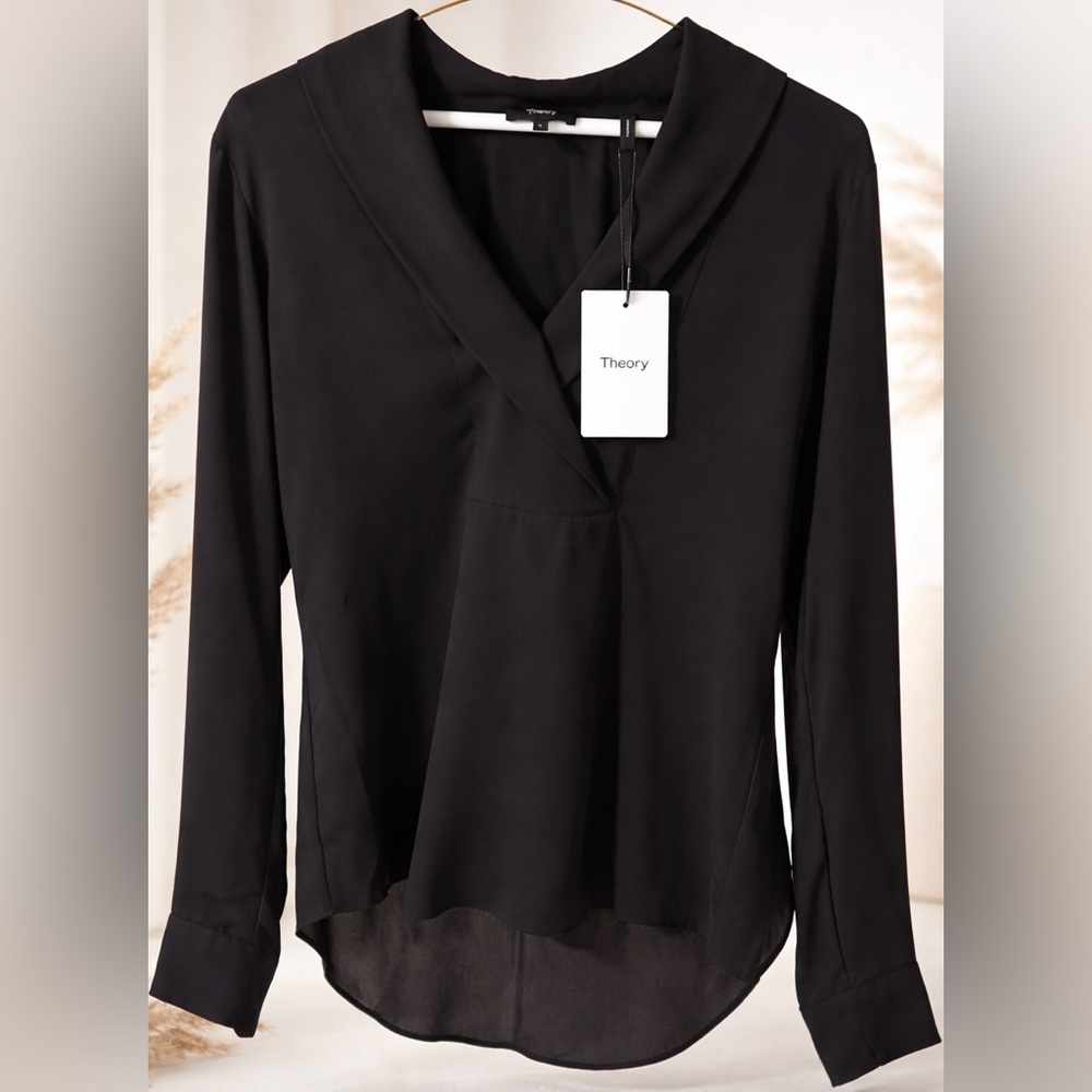 Theory Elegant Black Blouse